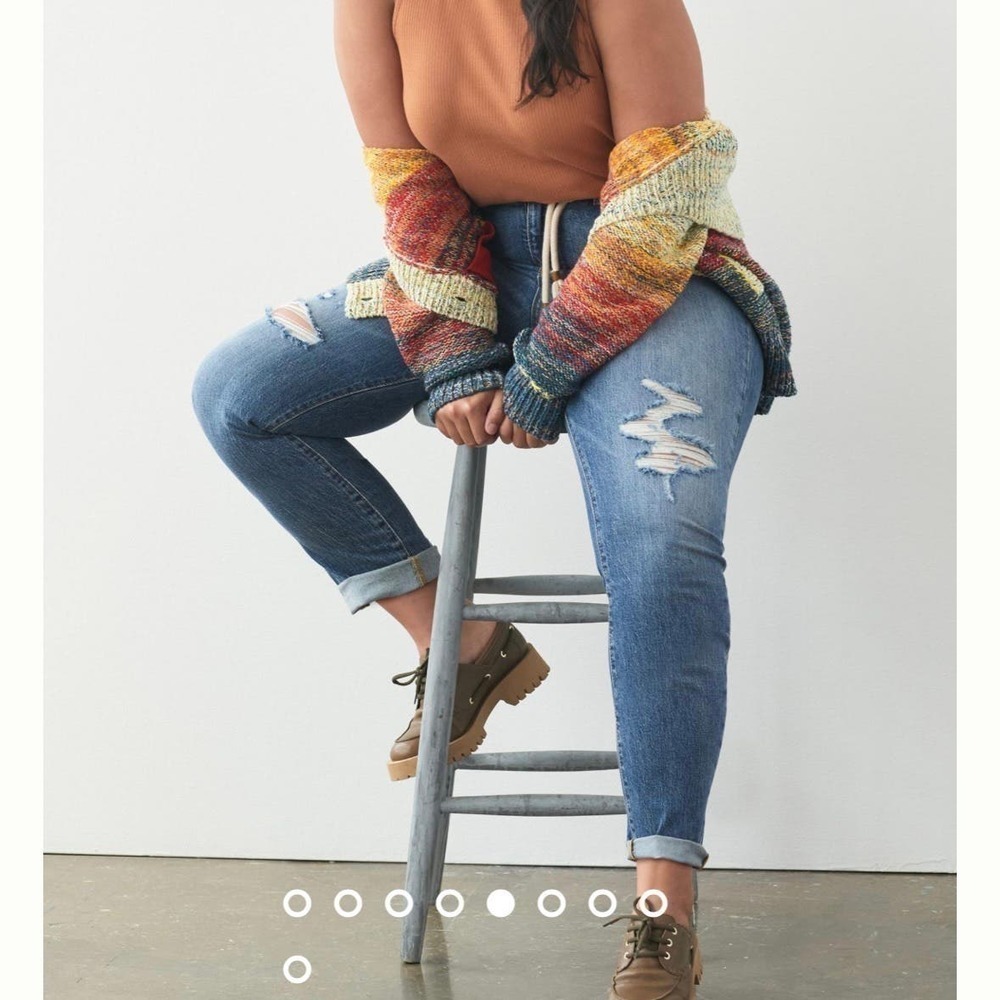 Anthropologie Pilcro The Vintage Straight Distressed Women Jeans Size 18W
